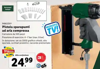 Lidl PARKSIDE Pistola sparapunti ad aria compressa offerta
