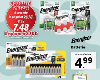 Lidl Energizer Batterie offerta