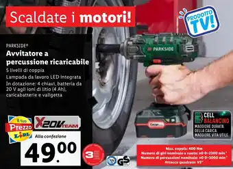 Lidl PARKSIDE Avvitatore a percussione ricaricabile offerta