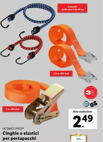 Lidl ULTIMATE SPEED Cinghie o elastici per portapacchi offerta