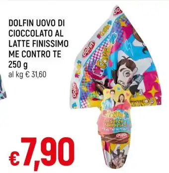 Famila Superstore DOLFIN UOVO DI CIOCCOLATO AL LATTE FINISSIMO ME CONTRO TE 250 g offerta