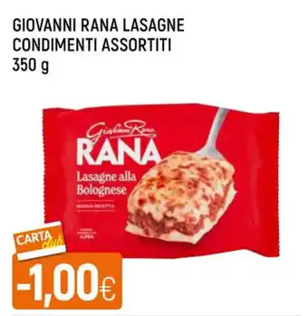 Famila Superstore GIOVANNI RANA LASAGNE CONDIMENTI ASSORTITI 350 g offerta