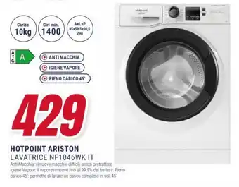 Trony HOTPOINT ARISTON LAVATRICE NF1046WK IT offerta