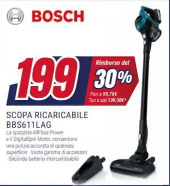 Trony BOSCH SCOPA RICARICABILE BBS611LAG offerta