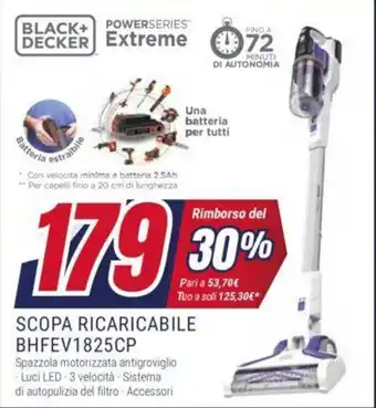 Trony BLACK+ DECKER SCOPA RICARICABILE BHFEV1825CP offerta
