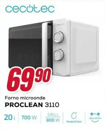 Trony cecotec Forno microonde PROCLEAN 3110 offerta