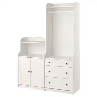 IKEA Hauga Combinazione di mobili, bianco, 139x46x199 cm offerta