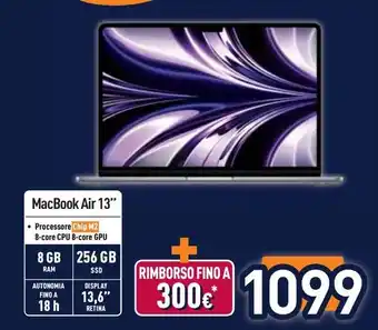 Unieuro MacBook Air 13" offerta