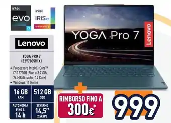 Unieuro Lenovo YOGA PRO 7 (82Y7005HIX) offerta