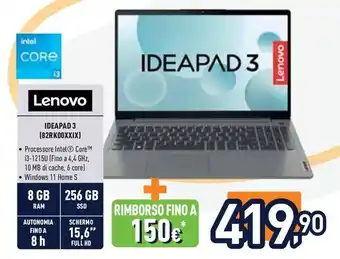 Unieuro Lenovo IDEAPAD 3 (82RKOOXXIX) offerta
