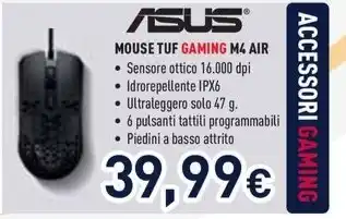 Unieuro ASUS MOUSE TUF GAMING M4 AIR offerta