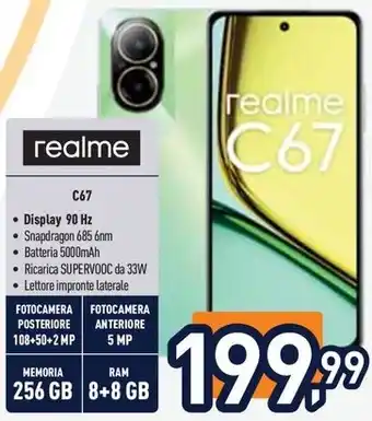 Unieuro realme C67 offerta
