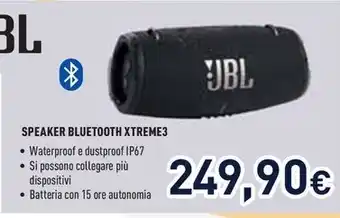 Unieuro JBL SPEAKER BLUETOOTH XTREME3 offerta