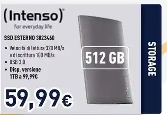 Unieuro (Intenso) SSD ESTERNO 3823460 offerta