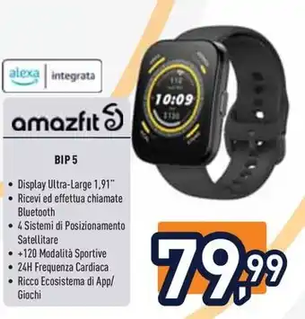 Unieuro amazfit BIP 5 offerta