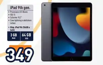 Unieuro iPad 9th gen. offerta