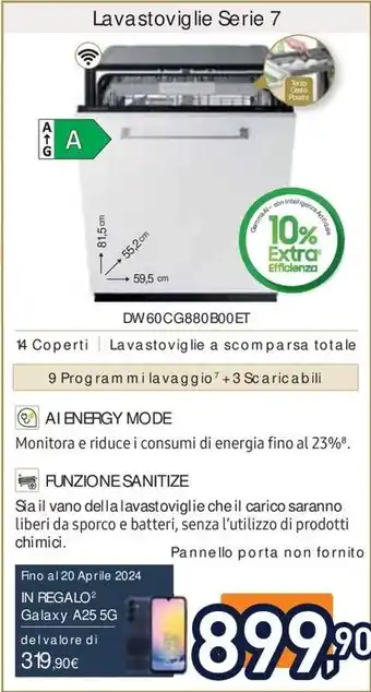 Unieuro Lavastoviglie Serie 7 offerta
