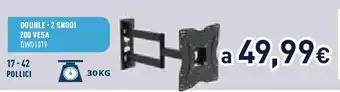 Unieuro Electroline DOUBLE-2 SNODI 200 VESA DWD1019 offerta