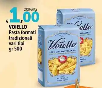 Carrefour Market VOIELLO Pasta formati tradizionali vari tipi gr 500 offerta
