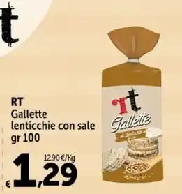 Carrefour Market RT Gallette lenticchie con sale Gallette gr 100 offerta