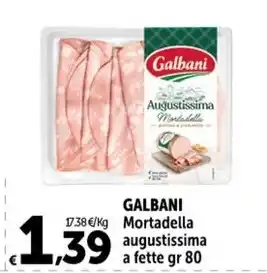 Carrefour Market GALBANI Mortadella augustissima a fette gr 80 offerta