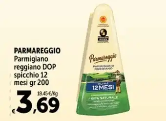 Carrefour Market PARMAREGGIO Parmigiano reggiano DOP spicchio 12 mesi gr 200 offerta