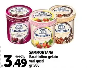 Carrefour Market SAMMONTANA Barattolino gelato vari gusti gr 500 offerta