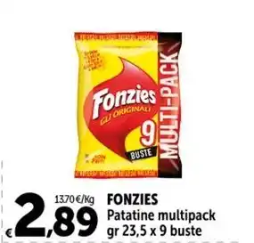 Carrefour Market FONZIES Patatine multipack gr 23,5 x 9 buste offerta