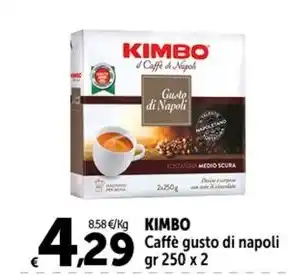 Carrefour Market KIMBO Caffè gusto di napoli gr 250 x 2 offerta