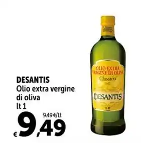 Carrefour Market DESANTIS Olio extra vergine di oliva lt 1 offerta