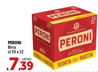 Carrefour Market PERONI Birra cl 33 x 12 offerta