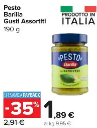 Carrefour Express Pesto Barilla Gusti Assortiti 190 g offerta