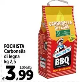 Carrefour Market FOCHISTA Carbonella di legna kg 2,5 offerta
