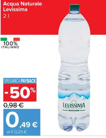 Carrefour Express Acqua Naturale Levissima 2 l offerta