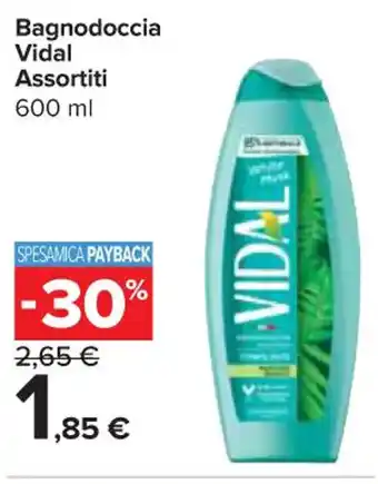 Carrefour Express Bagnodoccia Vidal Assortiti 600 ml offerta