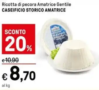 Iper La Grande Ricotta di pecora Amatrice Gentile CASEIFICIO STORICO AMATRICE offerta