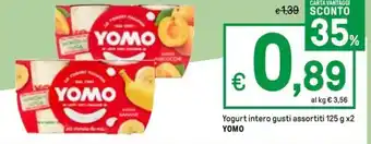 Iper La Grande Yogurt intero gusti assortiti 125 g x2 YOMO offerta