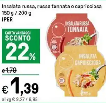 Iper La Grande Insalata russa, russa tonnata o capricciosa 150 g / 200 g IPER offerta
