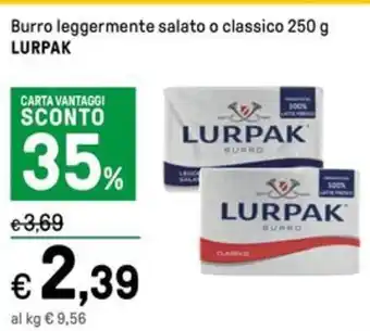 Iper La Grande Burro leggermente salato o classico 250 g LURPAK offerta
