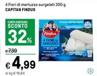 Iper La Grande 4 Fiori di merluzzo surgelati 300 g CAPITAN FINDUS offerta
