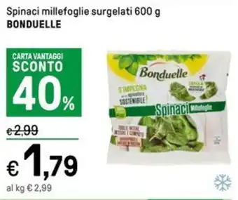 Iper La Grande Spinaci millefoglie surgelati 600 g BONDUELLE offerta
