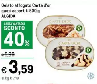 Iper La Grande Gelato affogato Carte d'or gusti assortiti 500 g ALGIDA offerta