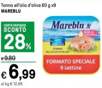 Iper La Grande Tonno all'olio d'oliva 60 g x9 MAREBLU offerta