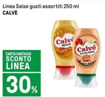 Iper La Grande Linea Salse gusti assortiti 250 ml CALVÈ offerta
