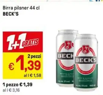 Iper La Grande Birra pilsner 44 cl BECK'S offerta