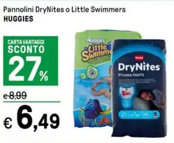 Iper La Grande Pannolini DryNites o Little Swimmers HUGGIES offerta