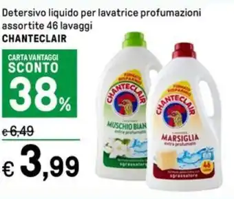 Iper La Grande Detersivo liquido per lavatrice profumazioni assortite 46 lavaggi CHANTECLAIR offerta