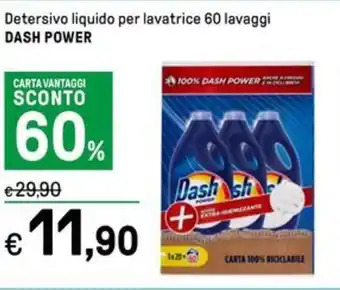 Iper La Grande Detersivo liquido per lavatrice 60 lavaggi DASH POWER offerta