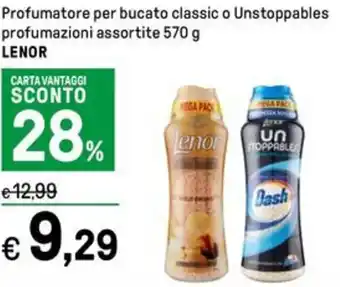 Iper La Grande Profumatore per bucato classic o Unstoppables profumazioni assortite 570 g LENOR offerta