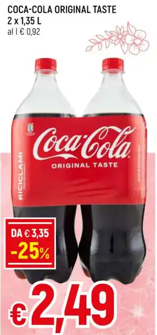 Famila Superstore COCA-COLA ORIGINAL TASTE 2 x 1,35 l offerta